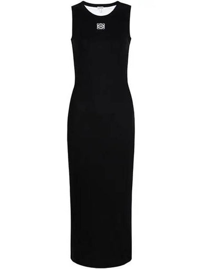 Embroidery Anagram Sleeveless Midi Dress Black - LOEWE - BALAAN 2