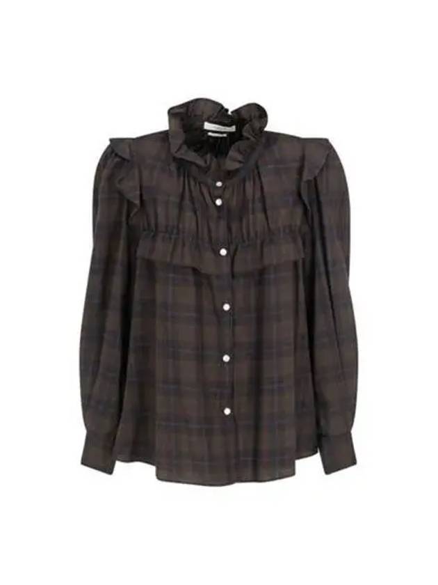 Blouse women ruffle dark gray - ISABEL MARANT - BALAAN 1