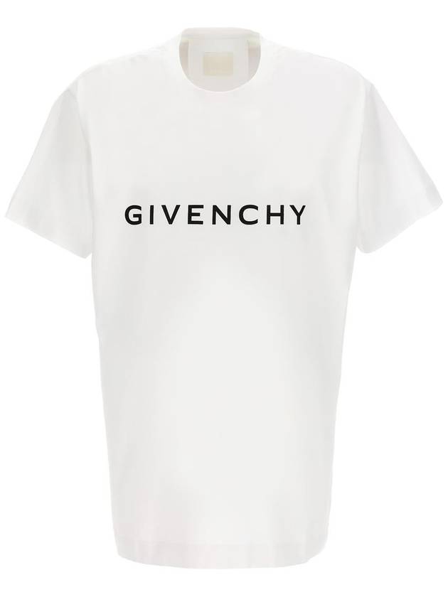 Logo Oversized Fit Cotton Short Sleeve T-Shirt White - GIVENCHY - BALAAN 2