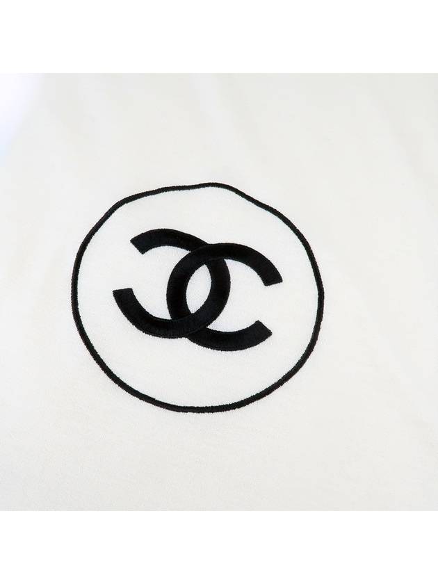 CC Logo Cashmere Silk Scarf Ivory - CHANEL - BALAAN 3