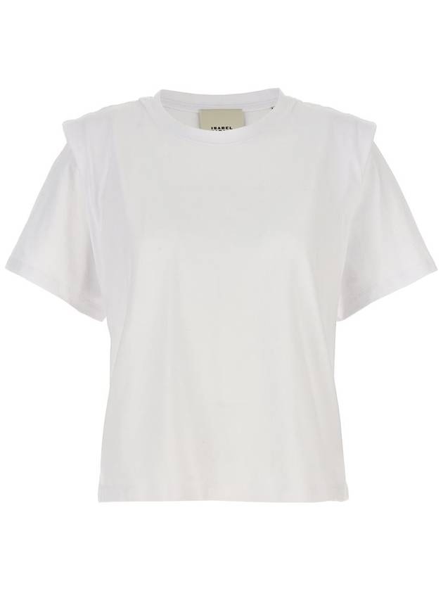 Women's Zelitos Cotton Short Sleeve T-Shirt White - ISABEL MARANT - BALAAN 2