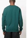 Brushed Cotton Fleece Garment Dyed Crewneck Sweatshirt Dark Teal Green - STONE ISLAND - BALAAN 5