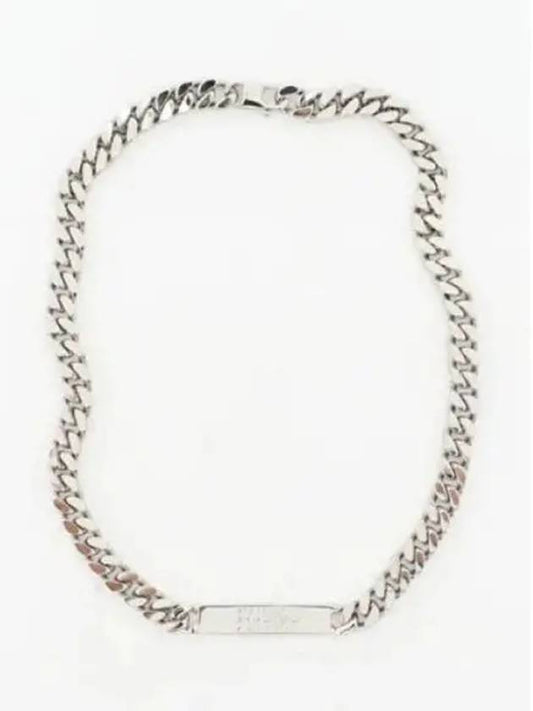 Classic Number Logo Plate Chain Necklace Silver - MAISON MARGIELA - BALAAN 2