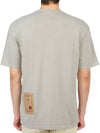 Men's Henry Neck Cotton Short Sleeve T-Shirt Grey - TEN C - BALAAN 5