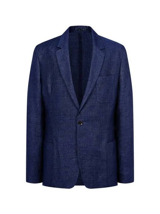 Wool linen no cheat single jacket navy - PAUL SMITH - BALAAN 1