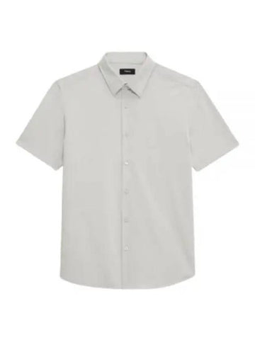 Irving Short Sleeve Shirt in Structure Knit N0294514 G6P - THEORY - BALAAN 1