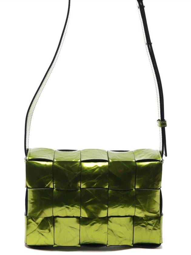 Intrecciato Metallic Cassette Shoulder Bag Green - BOTTEGA VENETA - BALAAN 5