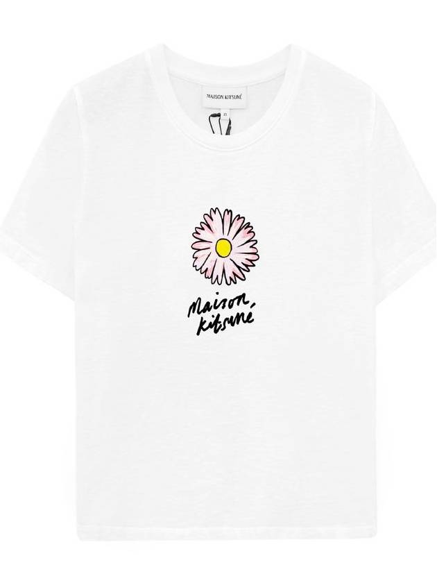 Floating Flower Short Sleeve T-Shirt White - MAISON KITSUNE - BALAAN 2