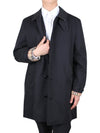 Single Breasted Car Coat Navy - BURBERRY - BALAAN 3