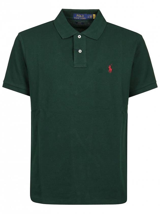 Men's Pony Slim Fit Short Sleeve Polo Shirt Green - POLO RALPH LAUREN - BALAAN 1