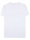 Men's Metallic Gold Logo Print Cotton Short Sleeve T-Shirt White - BALMAIN - BALAAN 3