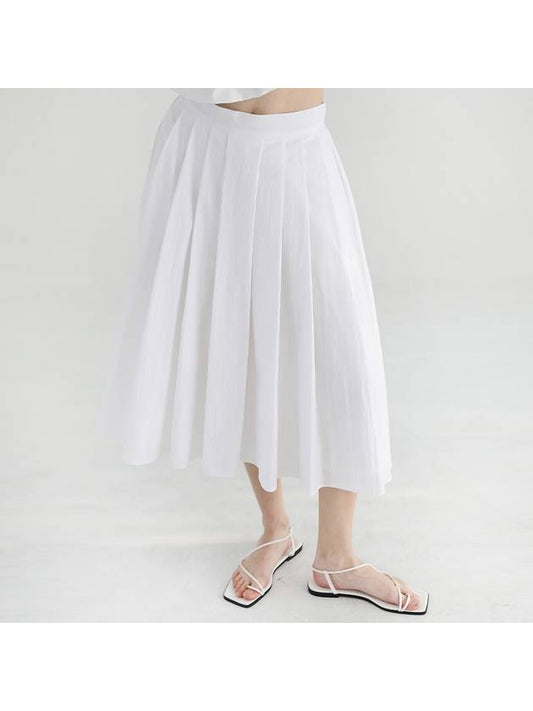 Banded pleated skirt white - STAY WITH ME - BALAAN 2