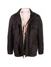 Wappen David TC Zip-Up Jacket Brown - STONE ISLAND - BALAAN 1