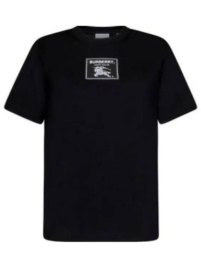 Women's Prosum Label Cotton Short Sleeve T-Shirt Black - BURBERRY - BALAAN 2