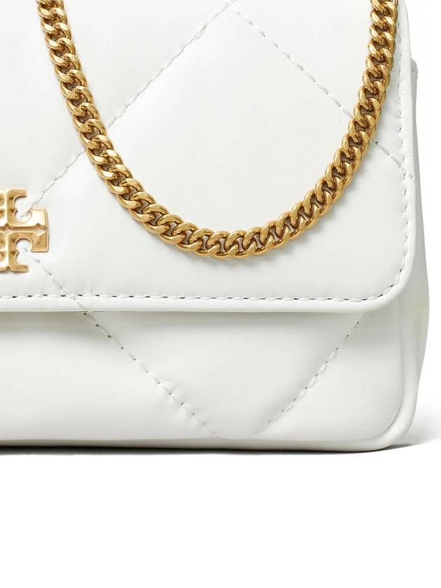 Mini Kira Diamond Quilted Flap Shoulder Bag White - TORY BURCH - BALAAN 6