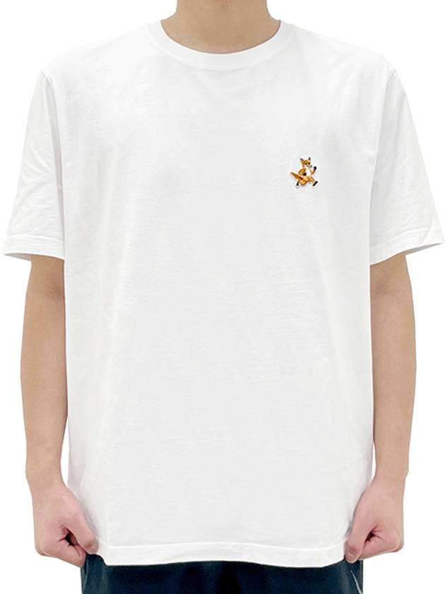 Speedy Fox Patch Comfort Short Sleeve T-Shirt White - MAISON KITSUNE - BALAAN 3