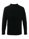 Lens Wappen Mock Neck Sweatshirt Black - CP COMPANY - BALAAN 3