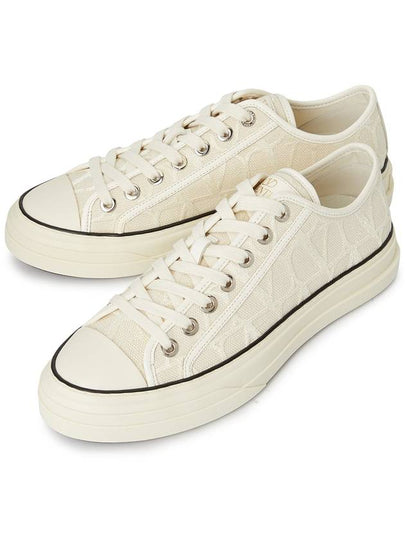 Toile Iconographe Low Top Sneakers Natural - VALENTINO - BALAAN 2