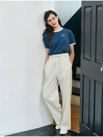 MET linen wide banding pants ivory - METAPHER - BALAAN 1