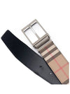 Reversible Vintage Check Leather Belt Archive Beige - BURBERRY - BALAAN 3