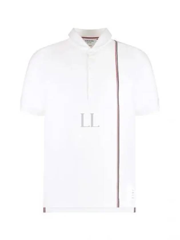 RWB Stripe Polo Shirt White - THOM BROWNE - BALAAN 2