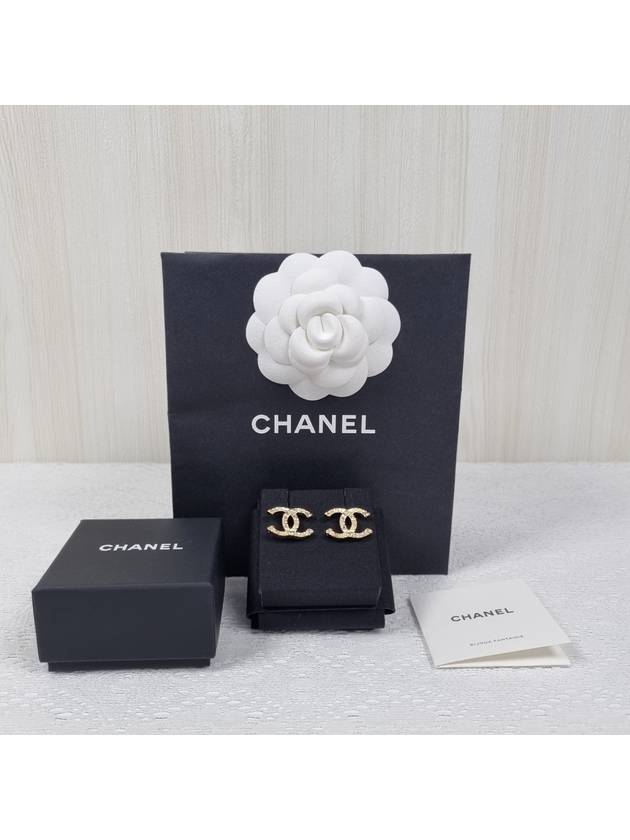 CC Logo Stud Earrings Gold - CHANEL - BALAAN 8