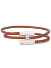 Tournis Tresse Bracelet Brown - HERMES - BALAAN 2