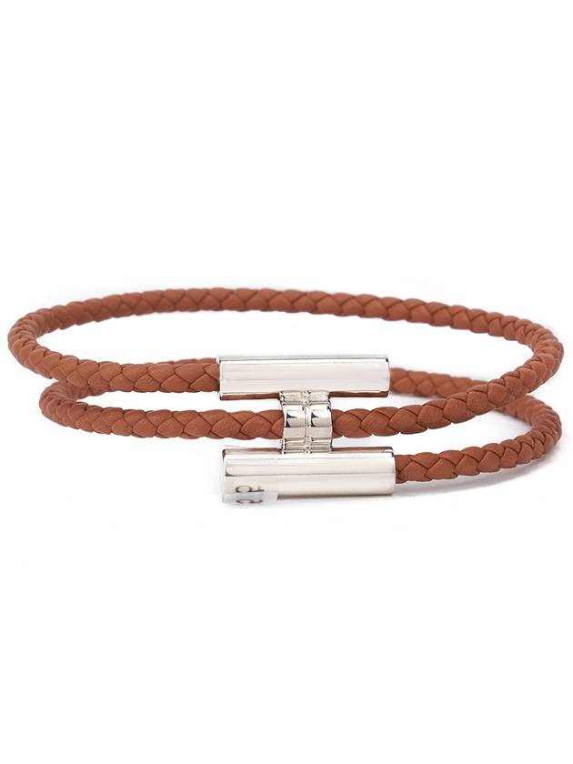 Tournis Tresse Bracelet Brown - HERMES - BALAAN 2