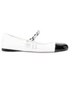 Patent Leather Ballerina Black White - MIU MIU - BALAAN 2