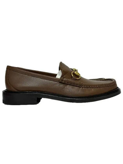 Men's Horsebit Square Toe Loafer Brown - GUCCI - BALAAN 2