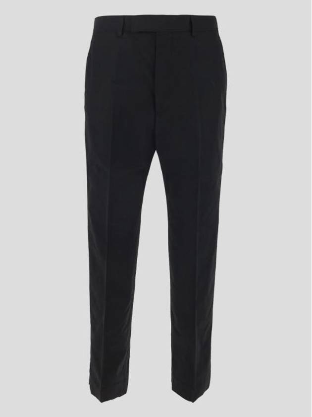 Men's Cotton Poplin Cropped Straight Pants Black - GUCCI - BALAAN 4