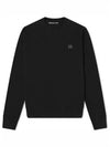 Face Patch Crew Neck Knit Top Black - ACNE STUDIOS - BALAAN 2