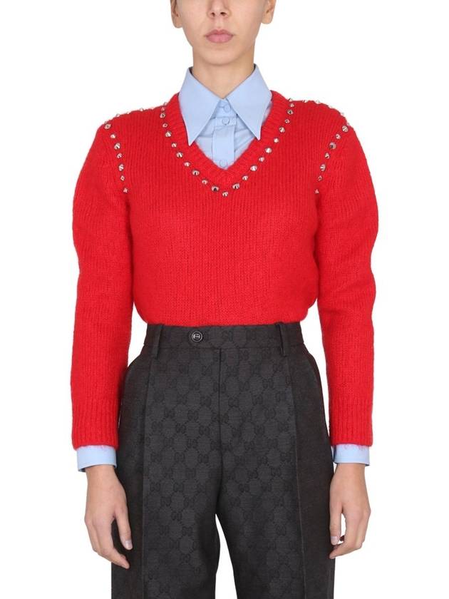 23 ss Stud Trim Sweater 721152 XKCQM 6429 B0110820458 - GUCCI - BALAAN 6