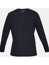 Sports Style Left Chest Long Sleeve T-Shirt Black - UNDER ARMOUR - BALAAN 3