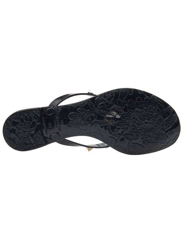 Rubber Rockstud Flip Flops Black - VALENTINO - BALAAN 6