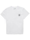 Back Logo Badge Round Cotton Short Sleeve T-Shirt White - WOOYOUNGMI - BALAAN 3