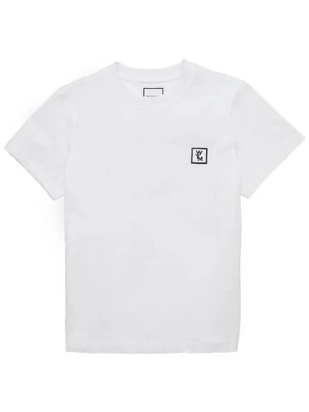 Back Logo Badge Round Cotton Short Sleeve T-Shirt White - WOOYOUNGMI - BALAAN 3