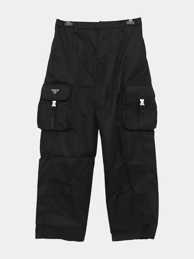 Triangle Logo Cargo Straight Pants Black - PRADA - BALAAN 3