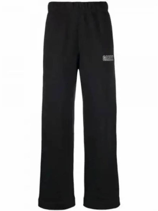 Isoli Cotton Blend Track Pants Black - GANNI - BALAAN 2