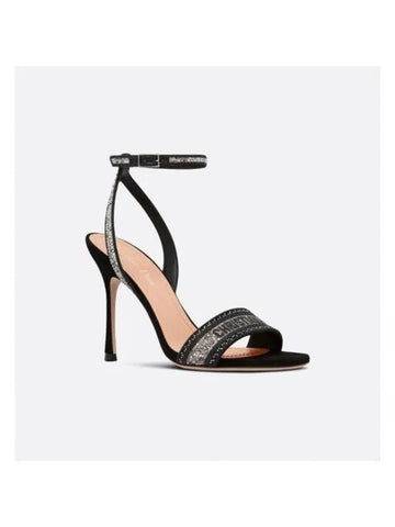 Dway Strass Sandals Heel Black - DIOR - BALAAN 1