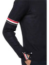 Merino Striped Crew Neck Knit Top Navy - THOM BROWNE - BALAAN 4