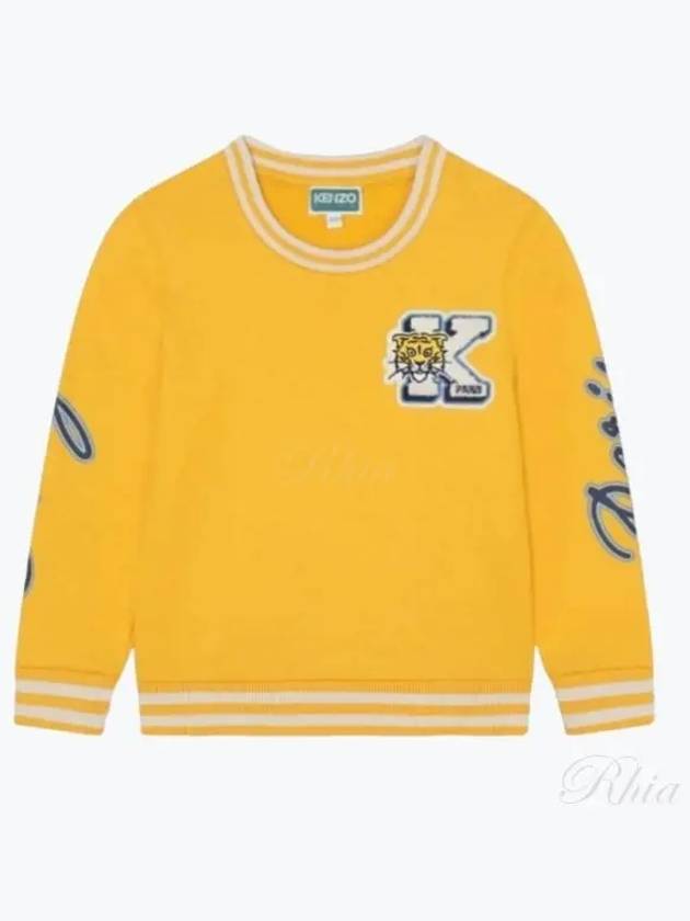 Kids Logo Knit Top Yellow - KENZO - BALAAN 2