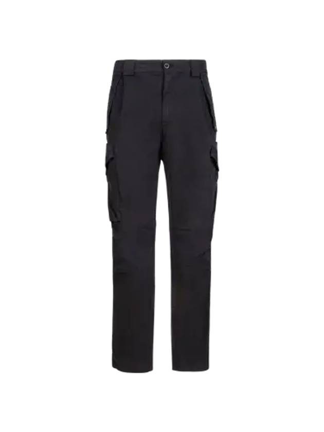 Stretch Sateen Cargo Straight Pants Black - CP COMPANY - BALAAN 2