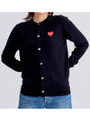 Red Heart Knit Cardigan Black - COMME DES GARCONS PLAY - BALAAN 4