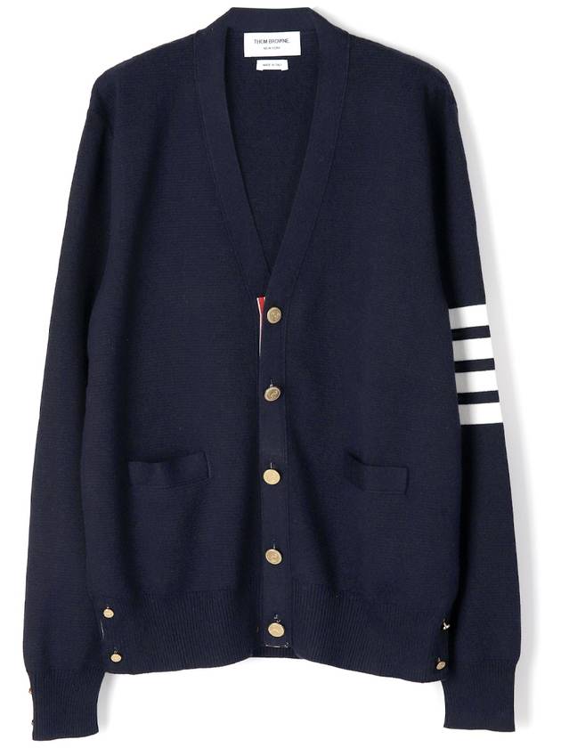 Milano Stitch 4 Bar Cardigan Navy - THOM BROWNE - BALAAN 3