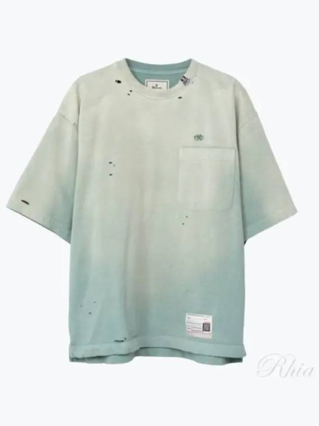 Sunfaded Short Sleeve T-Shirt Green - MIHARA YASUHIRO - BALAAN 2