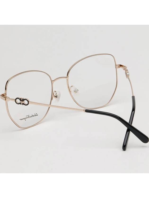 Eyewear Overfit Metal Eyeglasses Gold - SALVATORE FERRAGAMO - BALAAN 5