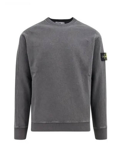 Logo Patch Crew Neck Sweatshirt Dark Grey - STONE ISLAND - BALAAN 2