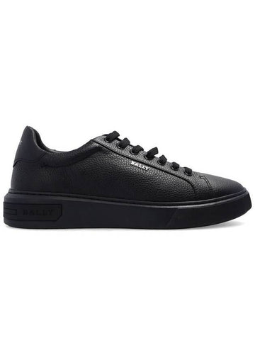 Men's Miky Leather Low Top Sneakers All Black - BALLY - BALAAN 1