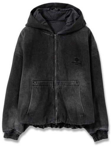 Hooded Denim Jacket Grey - WOOYOUNGMI - BALAAN 1